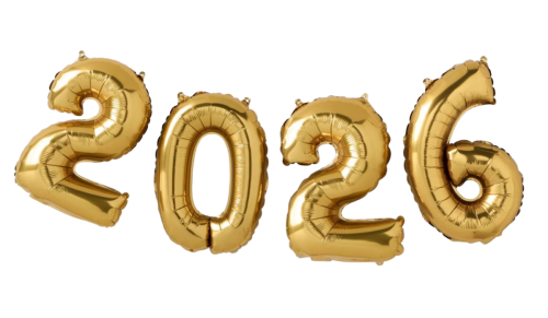 New Year's Eve 2026 balloons