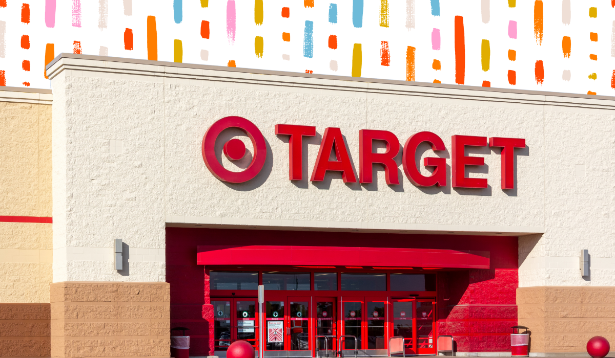 Target store with a colorful background