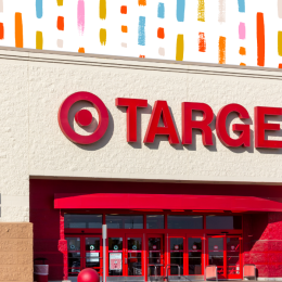 Target store with a colorful background