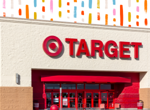 Target store with a colorful background