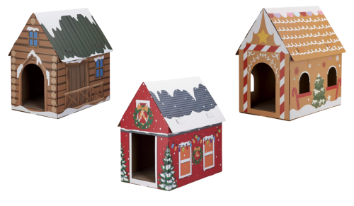 carboard holiday cat houses