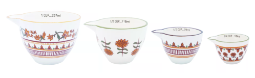 Red Shed Floral Ceramic Measuring Cup Set