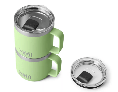 light green YETI mug
