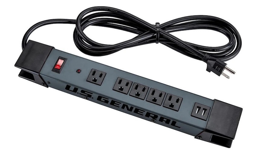 U.S. GENERAL 5-Outlet Magnetic Power Strip