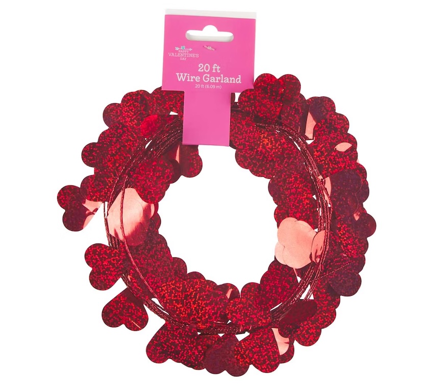 20-Foot Valentine's Day Heart Garland