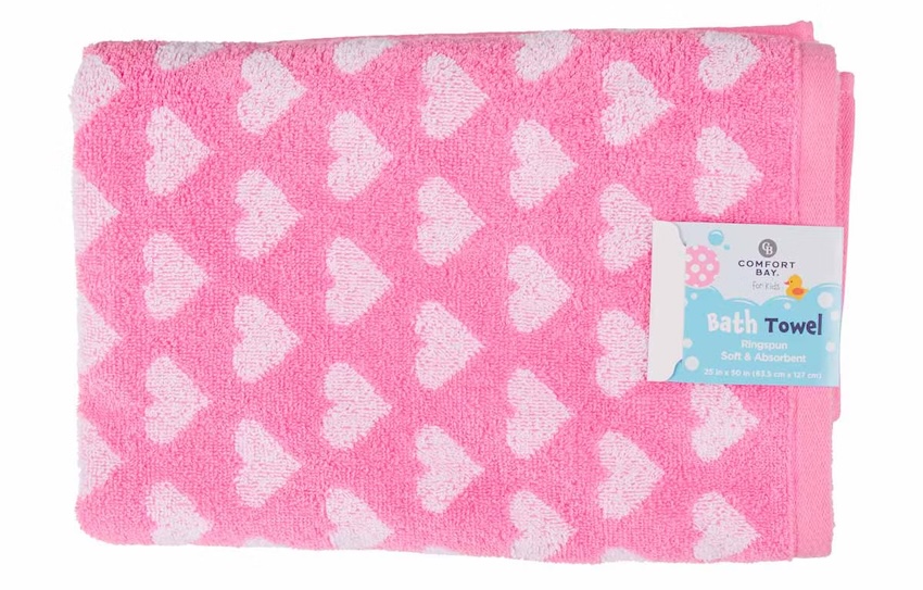 Kid's Pink Bath Towel