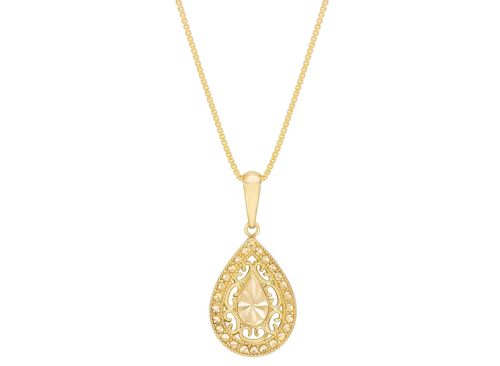 14kt Yellow Gold Pear Drop Pendant