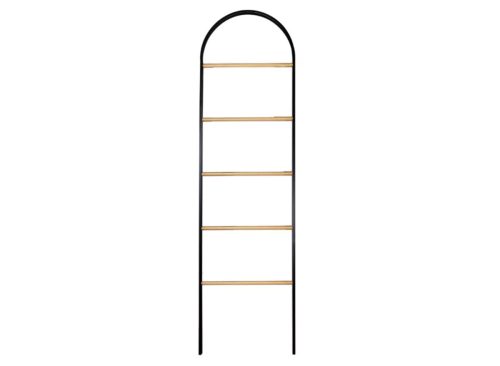 20" x 1.18" x 72" Bamboo Ladder, Black