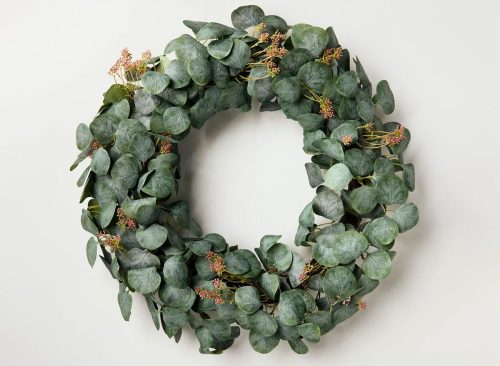 26" Eucalyptus Artificial Wreath Green - Hearth & Hand™ with Magnolia