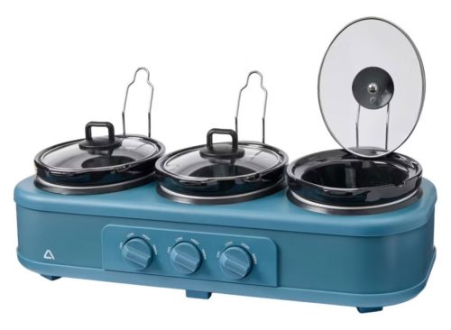 Ambiano 1.5 Quart Triple Slow Cooker, Blue