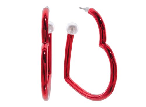 BETSEY JOHNSONOpen Heart Hoop Earrings