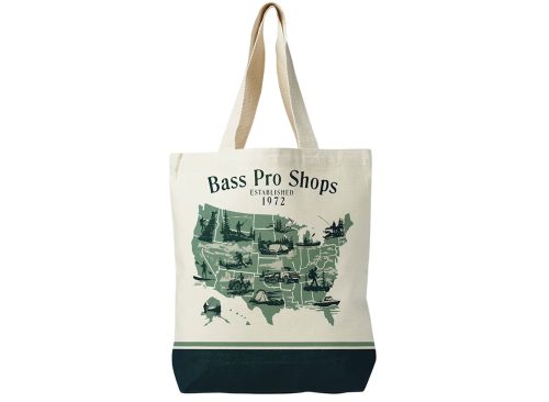 Bass Pro Shops Canvas Tote Bag - Map