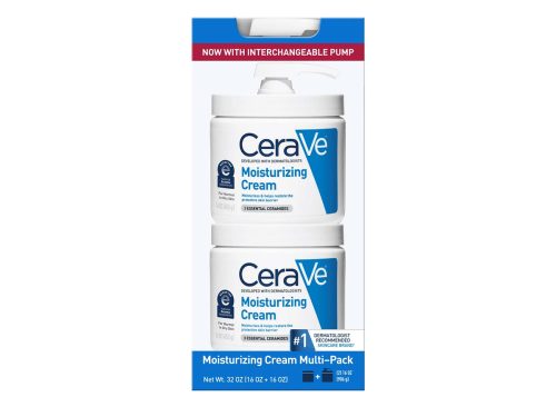 CeraVe Moisturizing Cream Interchangeable Multi-Pack, 16 oz Jar with Pump + 16 oz Jar