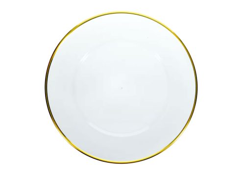 Clear Charger Plate With Gold Rim