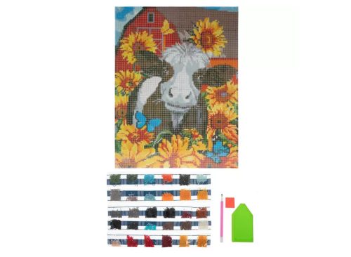 Cow & Sunflowers Diamond Painting Kit
