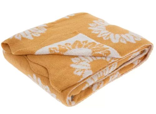 Darsee & David's Sunflower Scalloped Edge Throw Blanket