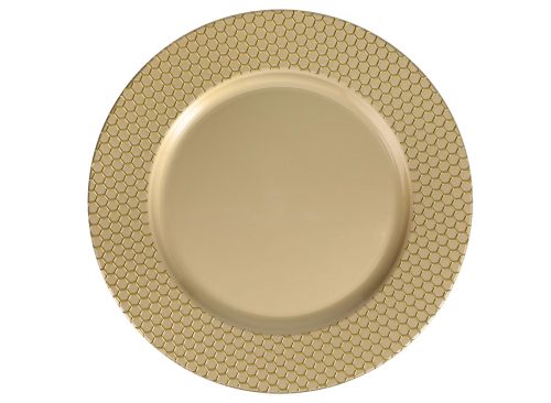 Gold Honeycomb Charger Plates