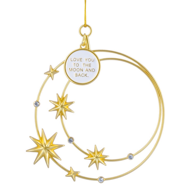 Love You to the Moon Constellation Metal Hallmark Ornament
