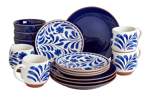 Jenny Martinez blue and white stoneware dinnerware