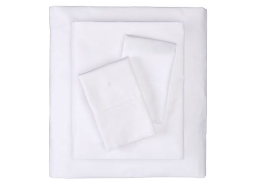 KIRKTON HOUSE Queen Size 300 Thread Count Cotton Percale Sheet Set, White