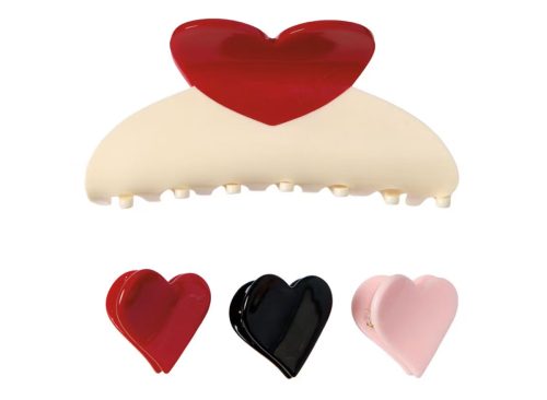 Kaxi 4 Pack Valentines Day Accessories - Heart Claw Clip