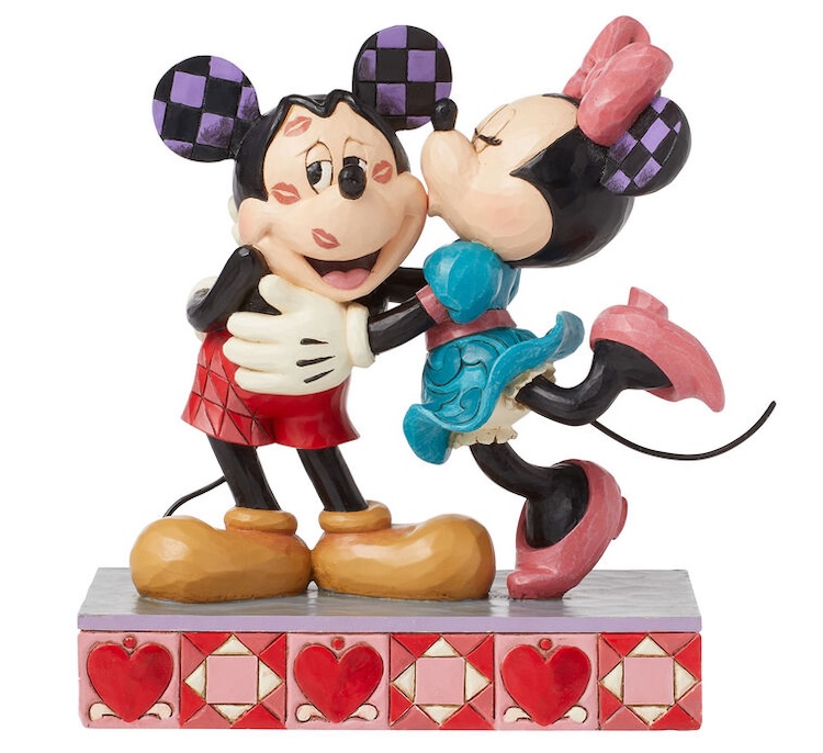Jim Shore Disney Minnie Kissing Mickey Figurine
