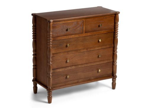 NAUTICA 32x32 5 Drawer Spindle Dresser