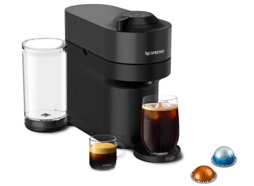 Nespresso Limited-Edition Vertuo Pop+ Coffee and Espresso Maker by De'Longhi, Black Matte Dark Chrome