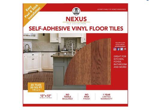 Nexus Dark Oak Vinyl Floor Tiles