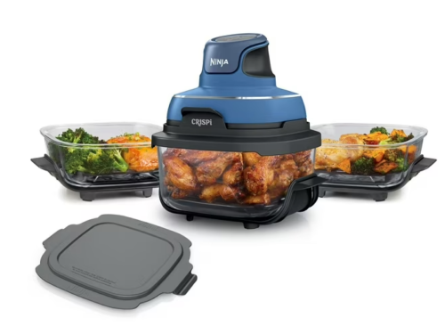 Ninja Crispi 5-in-1 Portable Glass Air Fry Cooking System, 3 Containers & Cover