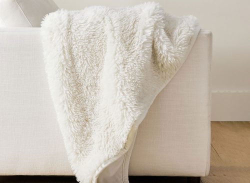Open Box: Dream Faux Fur Throw, 50" x 60" - Ivory