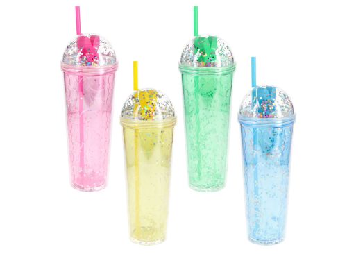 Peeps Large Tumbler With Dome Lid And Straw, Assorted Colors