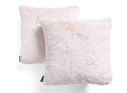 RACHEL ZOE 20x20 2pk Koda Solid Faux Fur Pillows