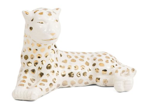 SAGEBROOK HOME 10x6 Leopard Lying Down Statuary Decor