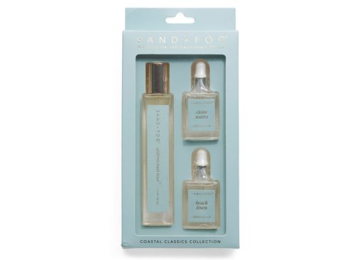 SAND AND FOG 3pc Coastal Collection Linen Spray And Diffuser Oils Set