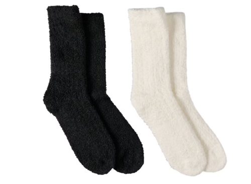 Serra 2 Pack Ladies Ultra Soft Socks - Black & Vanilla