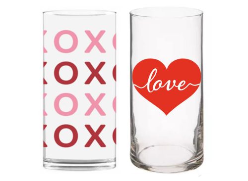 Valentine's Day Themed Cylindrical Vase