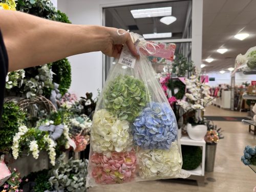 bags of hydrangea heads