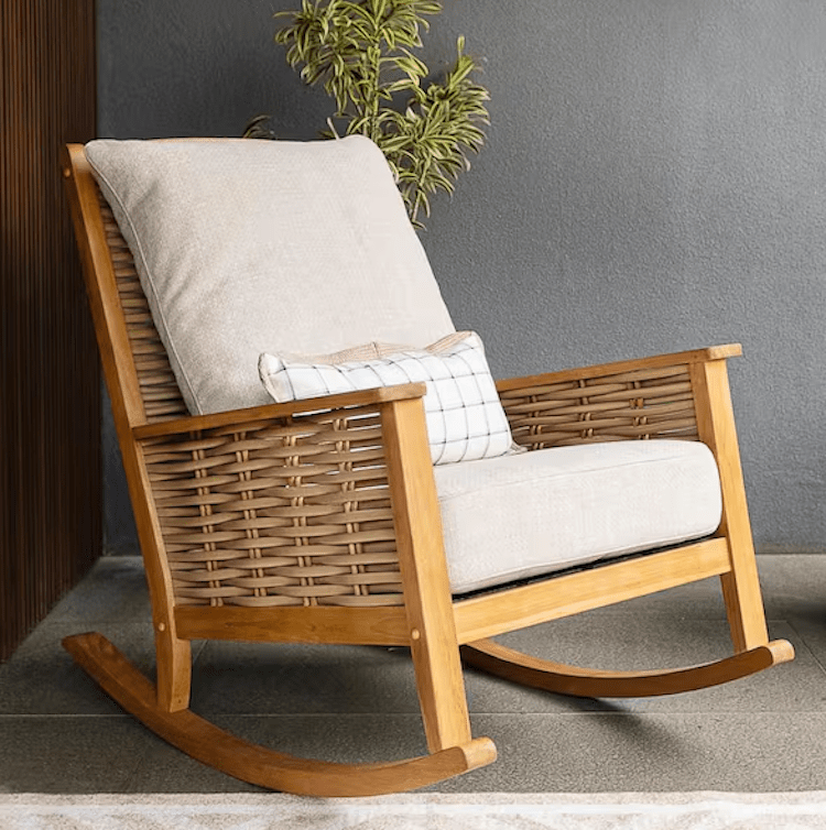 Cambridge Casual Teak Wood Outdoor Rocking Chair