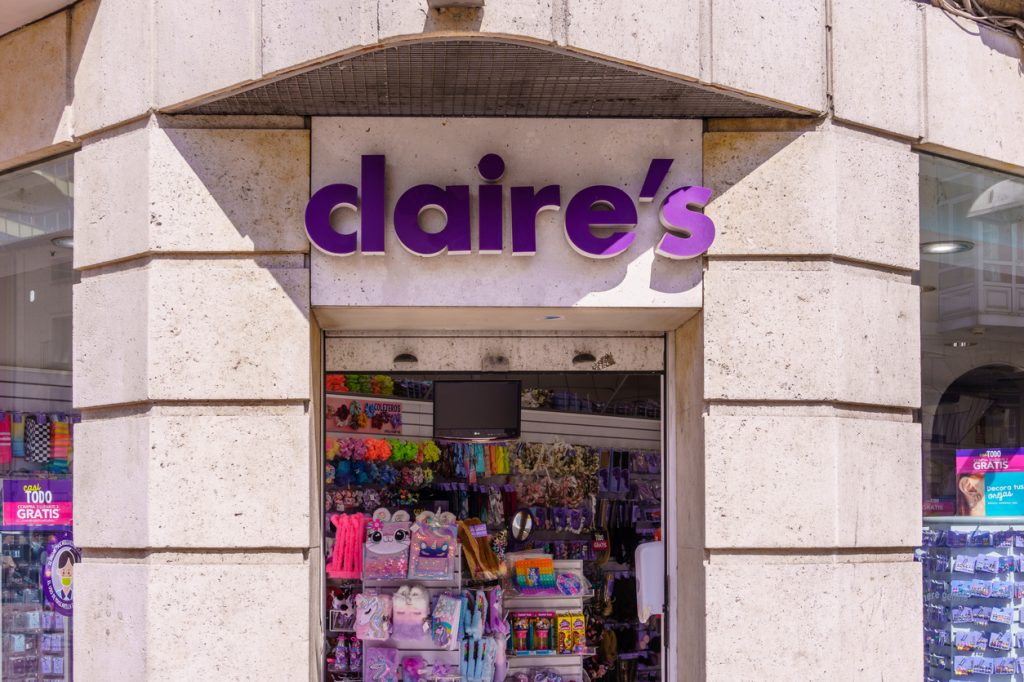 A Claire's storefront