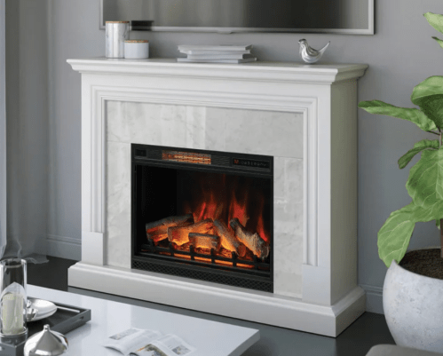 faux fireplace mantle