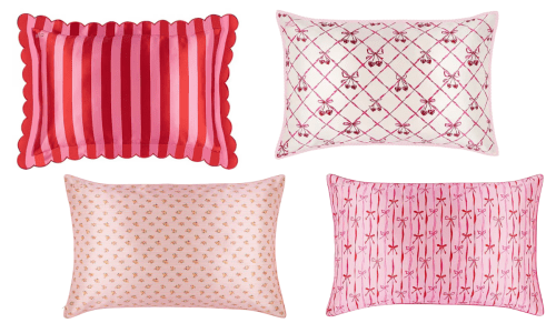 Valentine's Day silk pillowcase covers