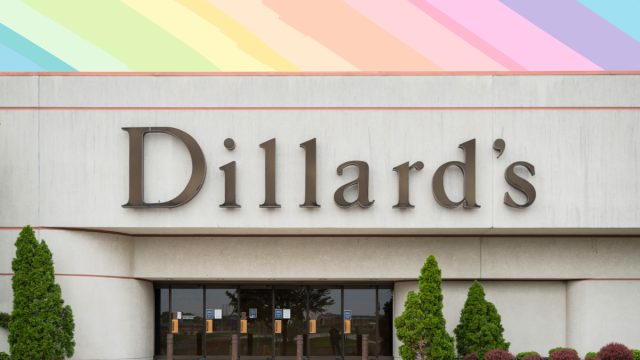Dillards store pastel background