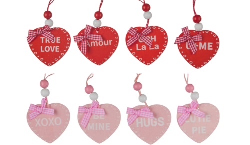 Valentine's Day heart ornaments