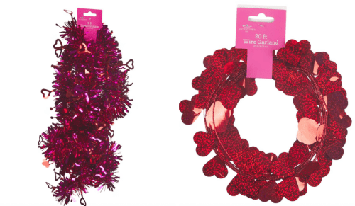 Valentine's Day tinsel
