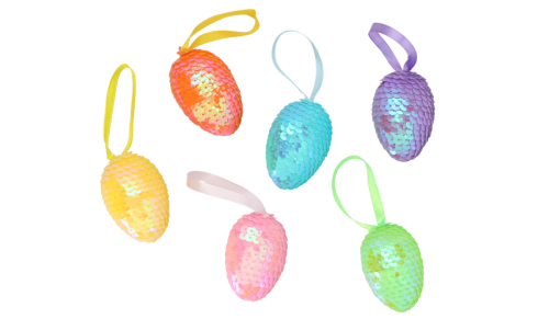sequin Easter eggs