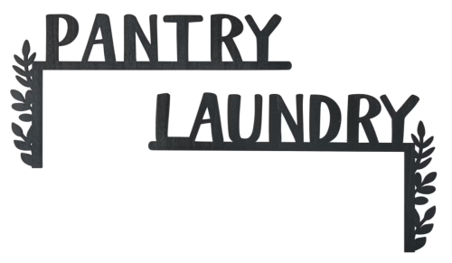 pantry and laundry signs