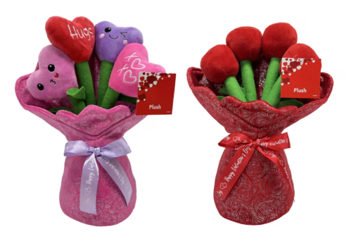 Valentine's Day bouquet plushes
