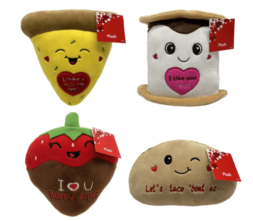 Valentine's Day food plushies