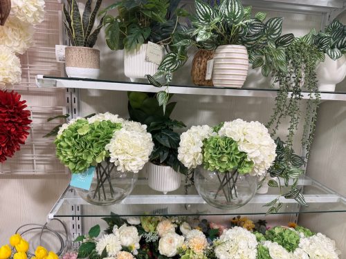 faux flowers and plants